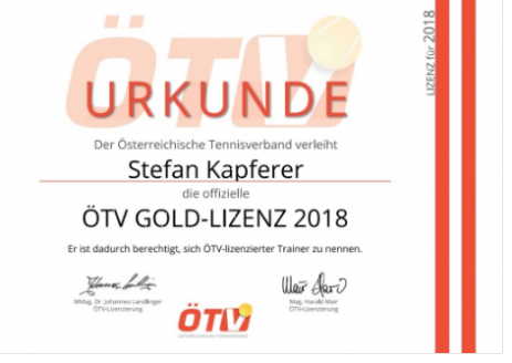ÖTV Gold Lizenz 2018