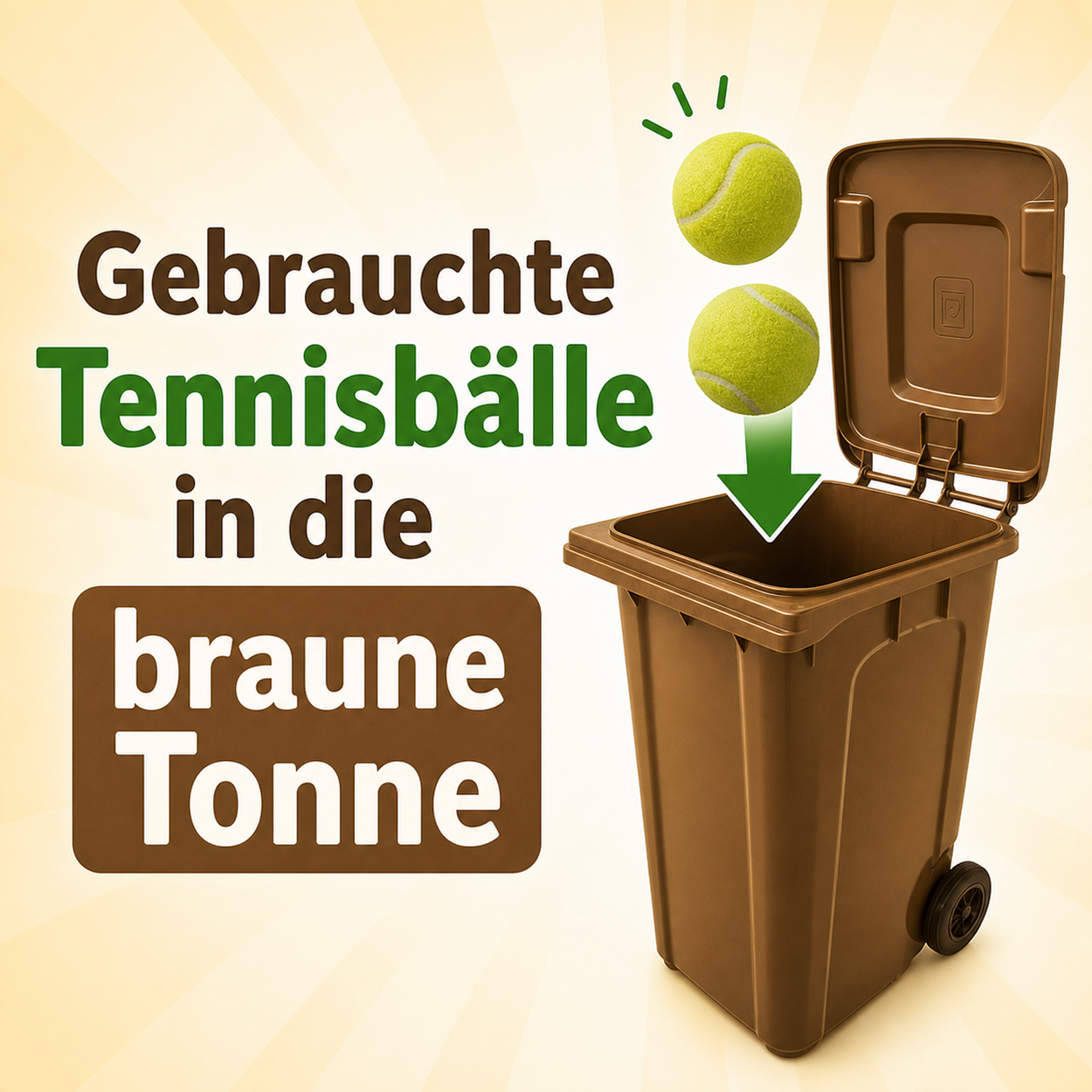 Tennisbälle richtig entsorgen
