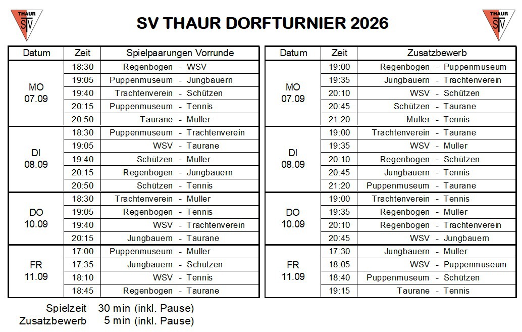 Dorfturnier 2026
